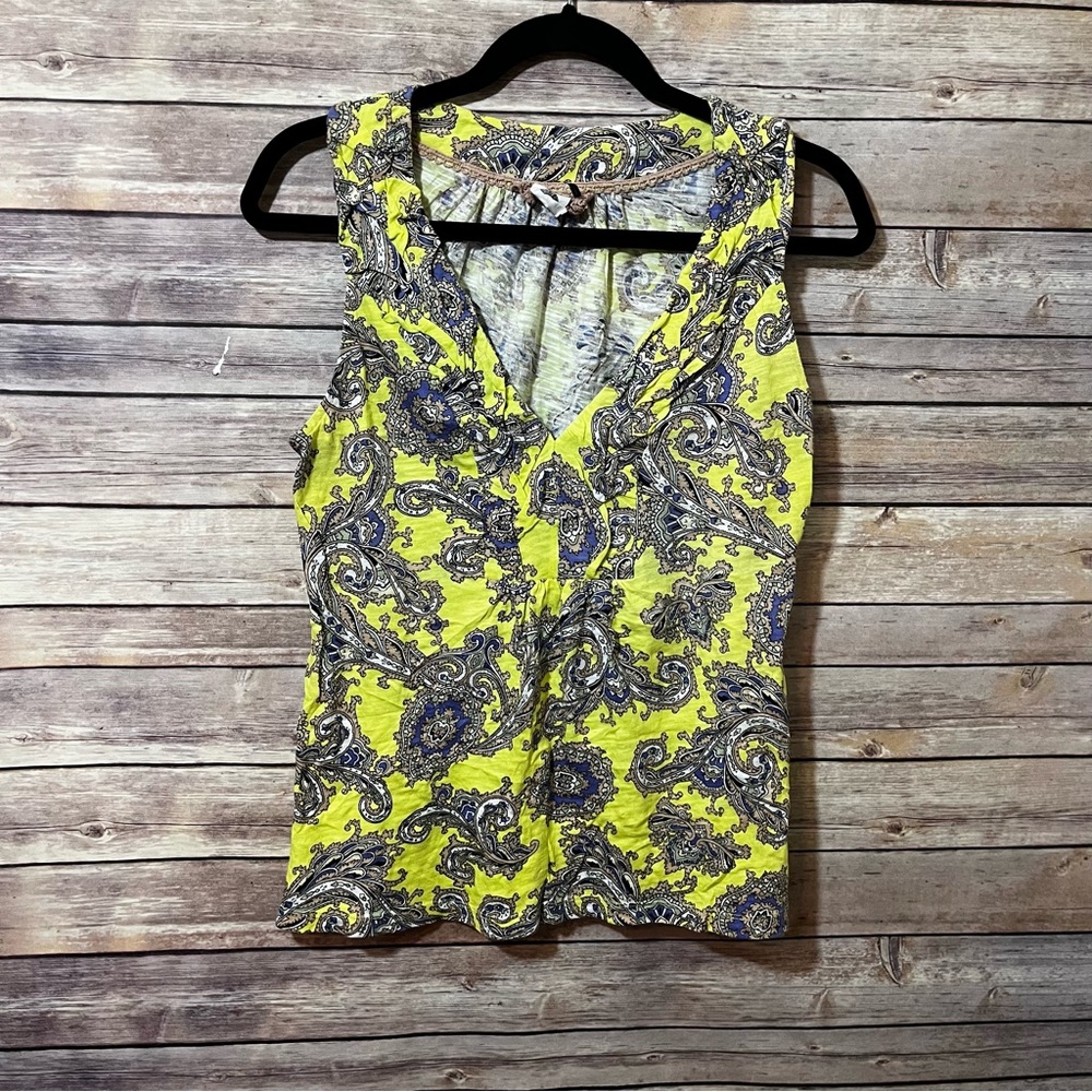 ⭐️ Anthropologie Akemi + Kin Hauraki neon yellow tank B3